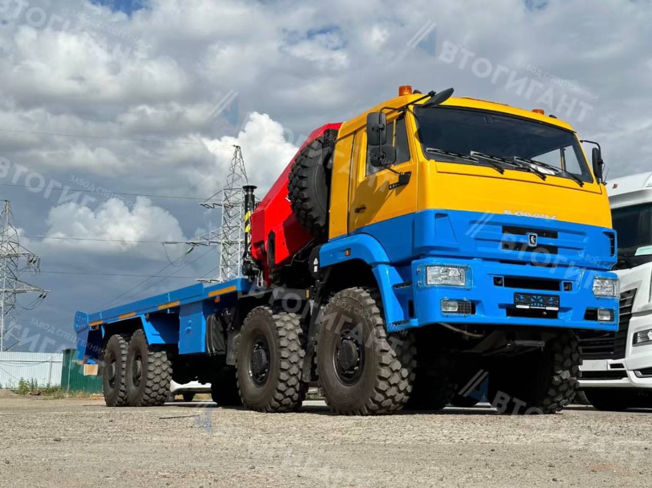 Автомобиль специальный для транспортировки блока манифольдов на шасси КАМАЗ 6560-53